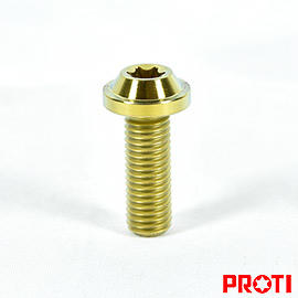 PROTI 鈦合金螺絲 M7L20 P1.0 B牌高階64MM孔距 卡鉗螺絲 金色版(M7L20-U01)