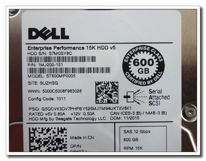 <<Dell伺服器硬碟>> DELL 600GB 15000RPM SAS-12GB(ST600MP0005)