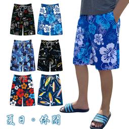 純棉海灘褲 男生短褲 透氣全棉 褲子 綁帶 鬆緊帶 沙灘褲 ...