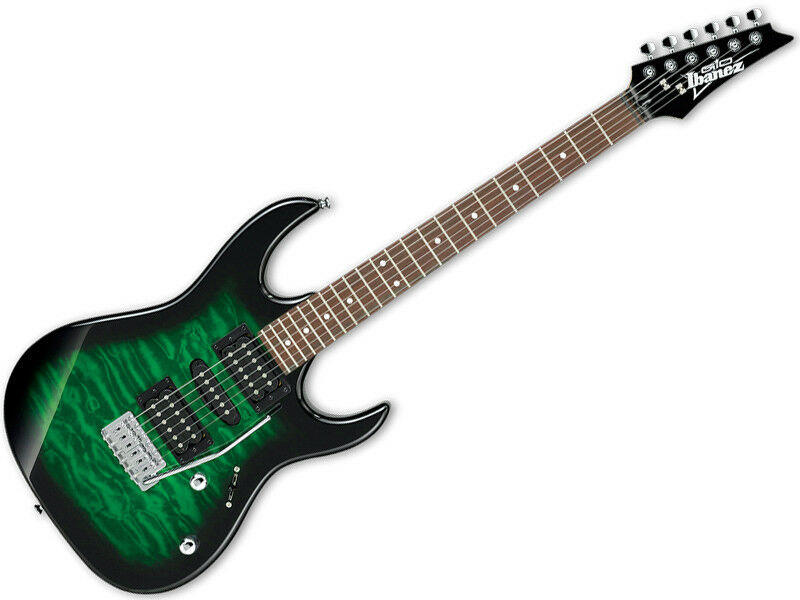 【名曲堂樂器】全新 Ibanez GRX70QA TEB 透明綠 小搖座電吉他 共四色 公司貨保固 贈全套配件