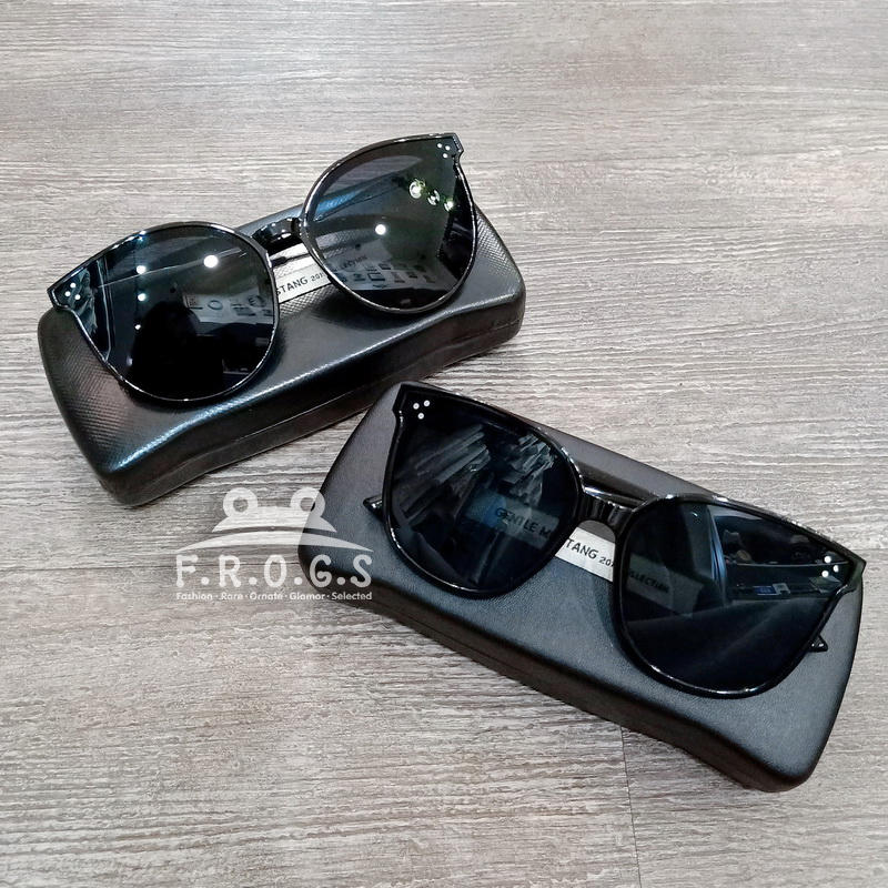 F.R.O.G.S E5128(現貨)韓國大氣INS街拍側邊三點高質感造型眼鏡防紫外線男女同款墨鏡太陽眼鏡抗UV