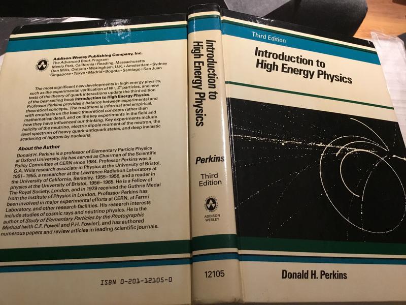[book] perkins introduction to high energy physics