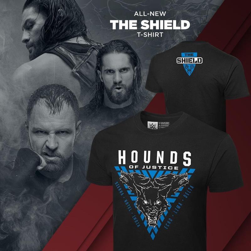 WWE THE SHIELD "HOUNDS OF JUSTICE" AUTHENTIC T-SHIRT現貨