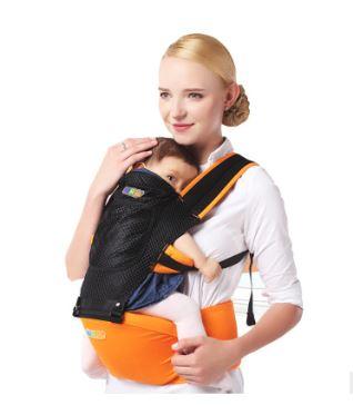 送口水巾 多功能純棉嬰兒腰凳 搭配雙肩帶網狀背帶 透氣不悶熱 寶寶坐凳 抱凳可單獨使用 外出騎行更方便