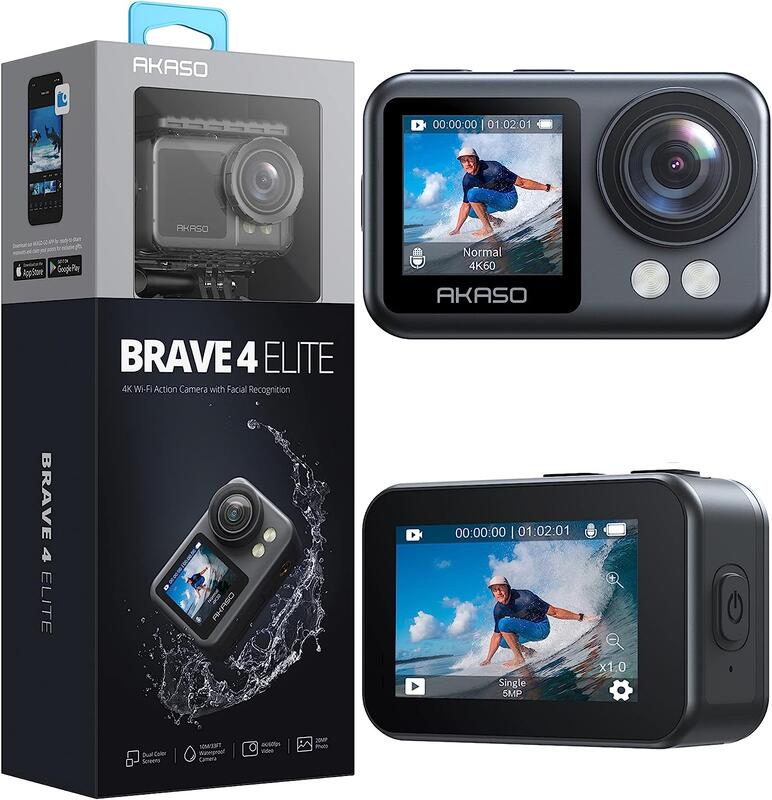【凱文精品】Akaso Brave 4 Elite美國4K運動攝影機 內建64GB記憶體 電池內建 Gopro 11 