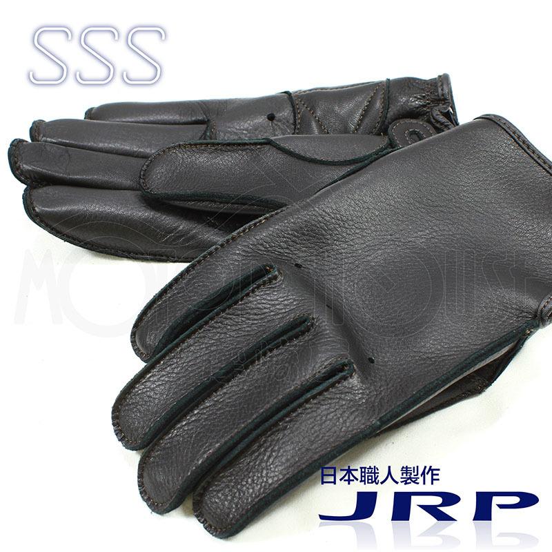 。摩崎屋。 日本香川縣 JRP SSS 水洗-黑色 四季皮革手套 日本製造 經典外縫式剪裁