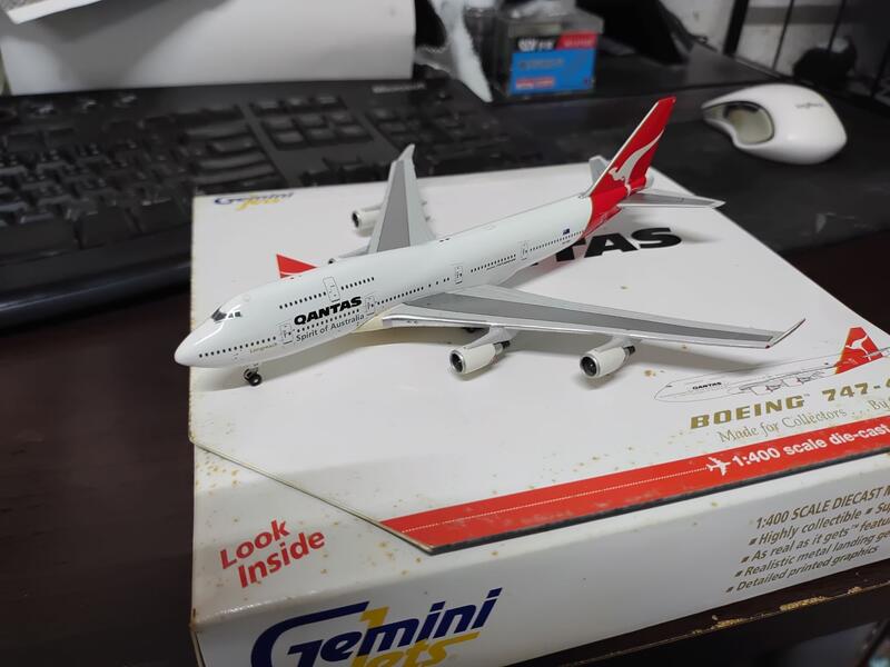 1:400 QANTAS澳洲航空747-400ER GJ製作金屬飛機模型| 露天市集| 全台 