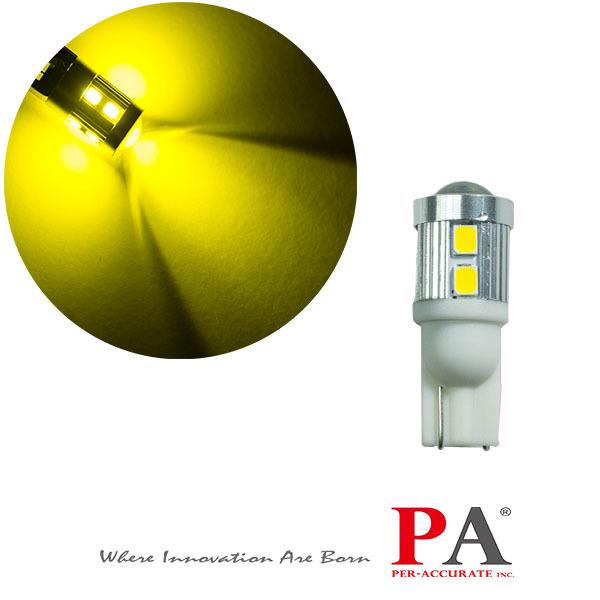 【PA LED】24V 特調光色 T10 T15 10晶 2835 SMD LED 魚眼透鏡 黃金光 黃光 方向燈 小燈