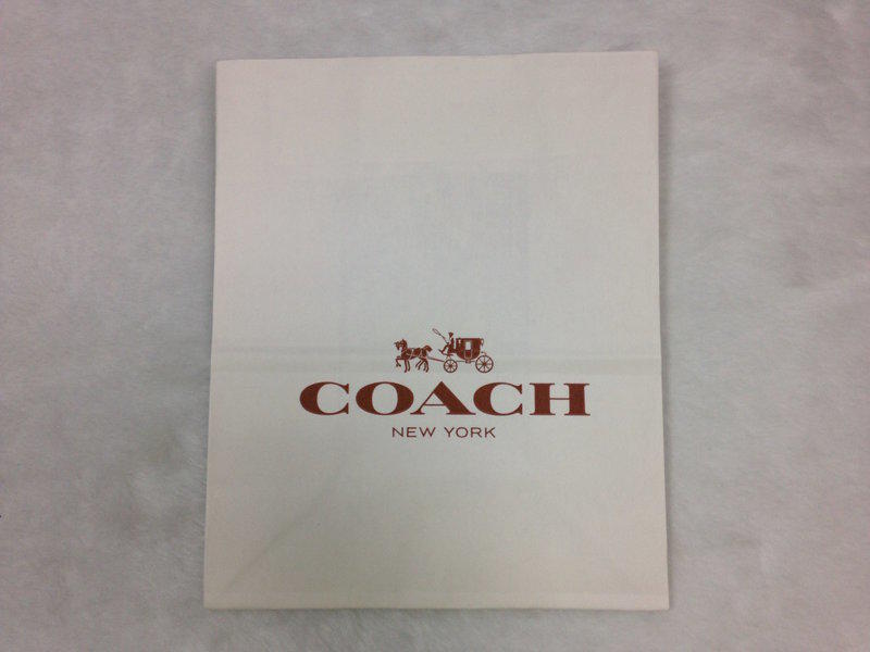 (TD小舖) Coach 名牌提袋 名牌紙袋 名品提袋 名品紙袋 禮物袋 手提袋 正品 真品 白 W20*H25*D12