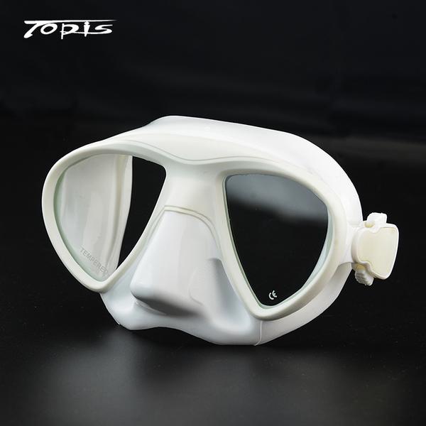 自由潛水 Topis小舖 自由潛水者專用Topis 白色潛水面鏡+呼吸管 S-192+M219~送面鏡盒並免運費
