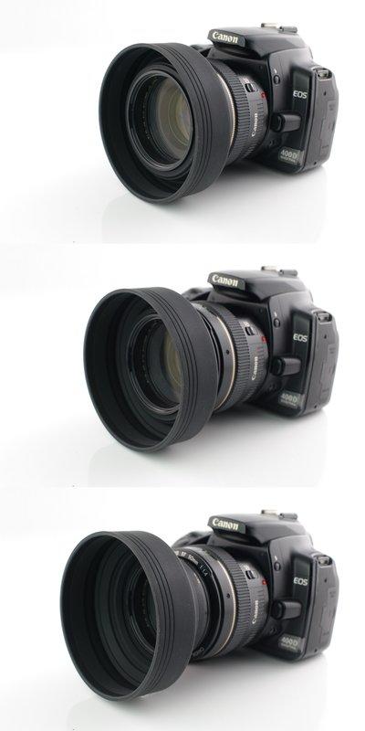 UBH＠橡膠三折37mm螺口遮光罩B款(廣角標準望遠)適Panasonic Lumix G X Vario PZ 14-42mm F3.5-5.6 ASPH OIS GF1 GF3 GX1 GH2 G10