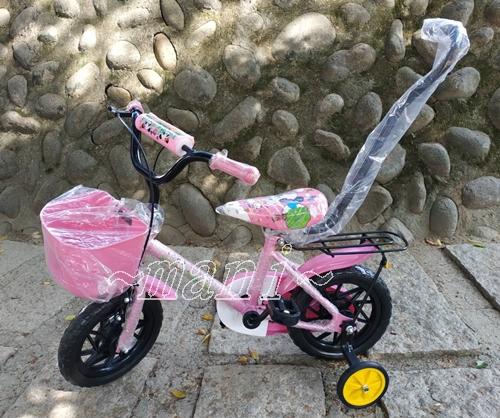 12吋親子推把♡曼尼♡小熊 腳踏車 兒童腳踏車 單車 親子推把.低跨式車架 塑膠籃 後架 台灣製