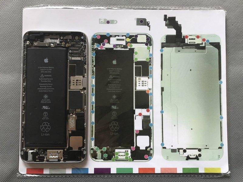 iPhoneXS Max XR 6 6S 7 8PLUS 手機 拆解 同手機零件 螺絲位置 磁性記憶版 自行DIY 工具