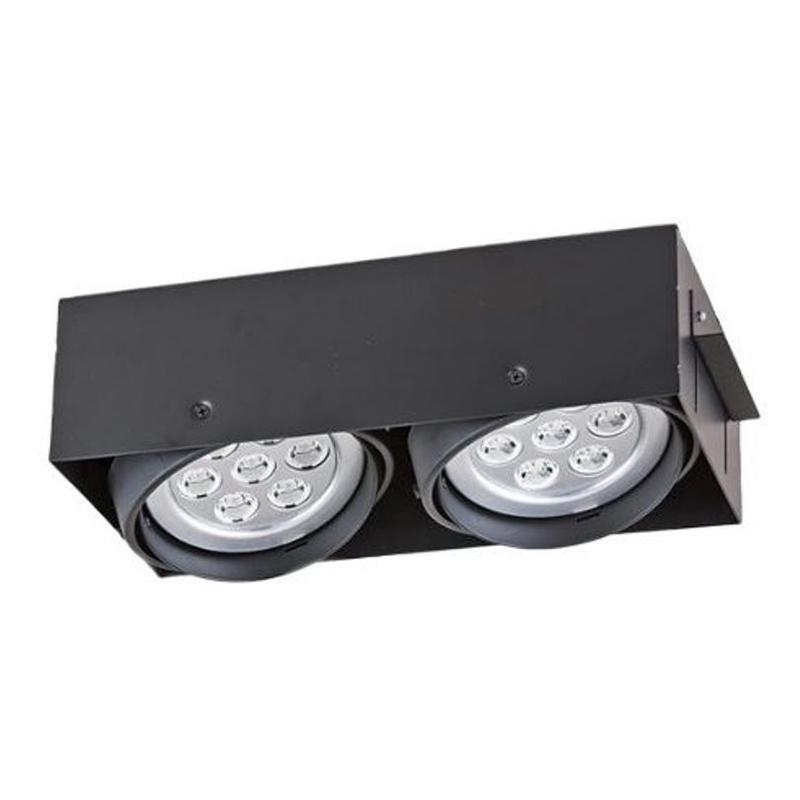 【四方圓LED照明工廠】LED AR111 10W瓦/15w 無邊框黑色方型崁燈 盒燈燈具AR111 天花燈