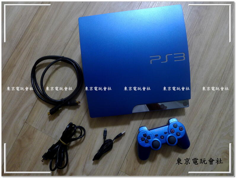 現貨『東京電玩會社』【PS3】PS3 3007B型 主機 320G 水光藍色 水藍色 薄型 可玩PS1
