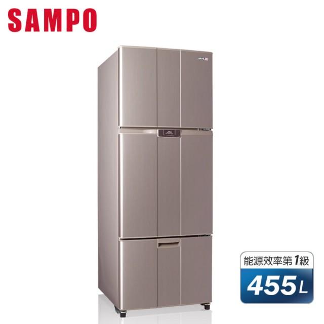無現貨，請先問問＊高雄熱點＊SAMPO聲寶冰箱SR-B46DV(R6)/455公升/一級能效/變頻三門冰箱