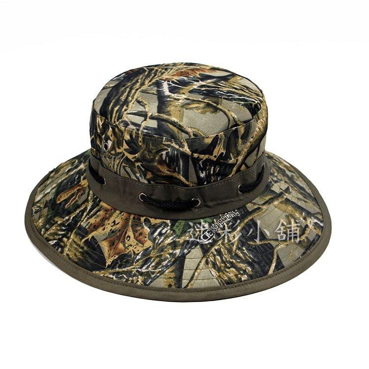 枯葉迷彩大沿帽 三色可選 叢林迷彩帽 圓邊帽 漁夫帽 遮陽帽