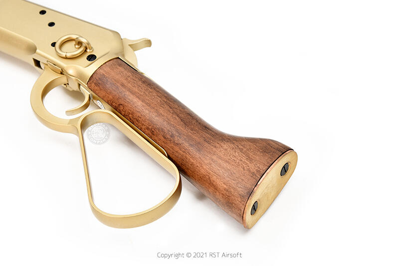 RST紅星- A&K 1873 瓦斯馬槍 魚骨版 實木槍托 M1873 槓桿步槍 金色 . 24KSS-1873R-GL