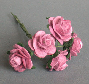 【袖珍屋】紫色玫瑰花(特大)--5朵/束(F2203A0125)