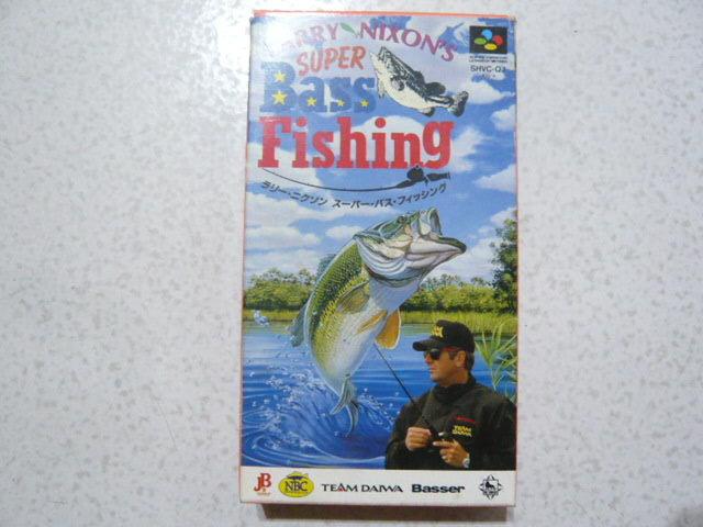 【~嘟嘟電玩屋~】SFC 超任日版卡帶 ~ 賴瑞超級黑巴斯釣魚 Larry Nixon's Super Bass Fishing　....   書盒完整