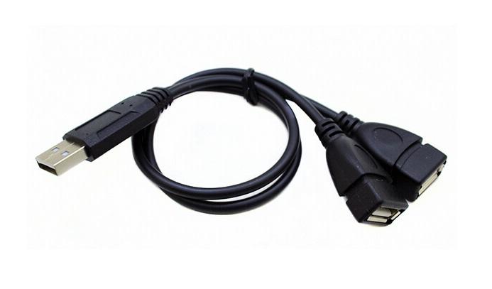 USB充電線 2.0數據線 車載/汽車/電源連接線 電腦USB線 一分二線