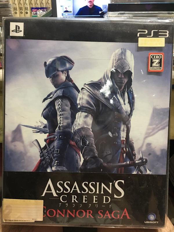 自有收藏 日本版 SONY PS3主機專用遊戲光碟 Assassin's Creed 3 刺客教條3 盒裝限定版