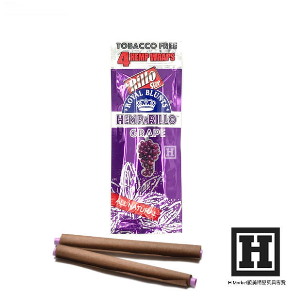 [H Market] 美國原裝進口 Royal Blunts 葡萄 雪茄紙 4入 Wraps 有機 麻纖維 Blunt
