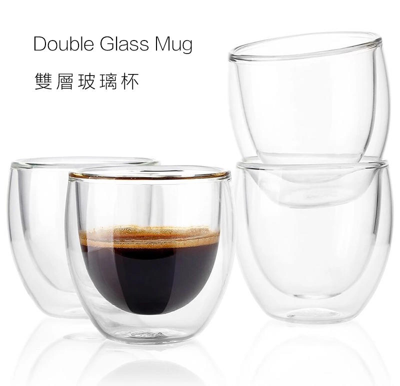 80ml雙層隔熱玻璃杯☆ VITO zakka ☆ 雙層玻璃杯 咖啡杯 花茶杯 耐冷耐熱杯