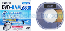 ~毘社P-sha~MAXELL 8cmDVD空白片 DVD-RAM【DRMH60.1P(單片)】2.8GB攝影機用60分鐘DVD片
