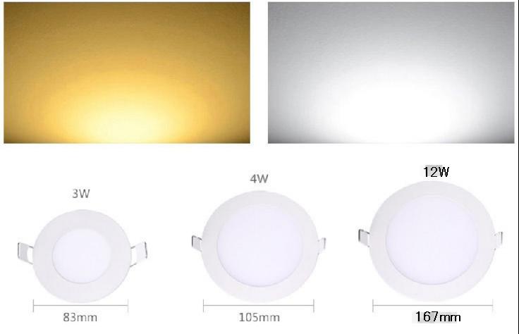 LED 崁燈 3W 4W 12W 安規 超薄型 正白自然暖白 (圓型)