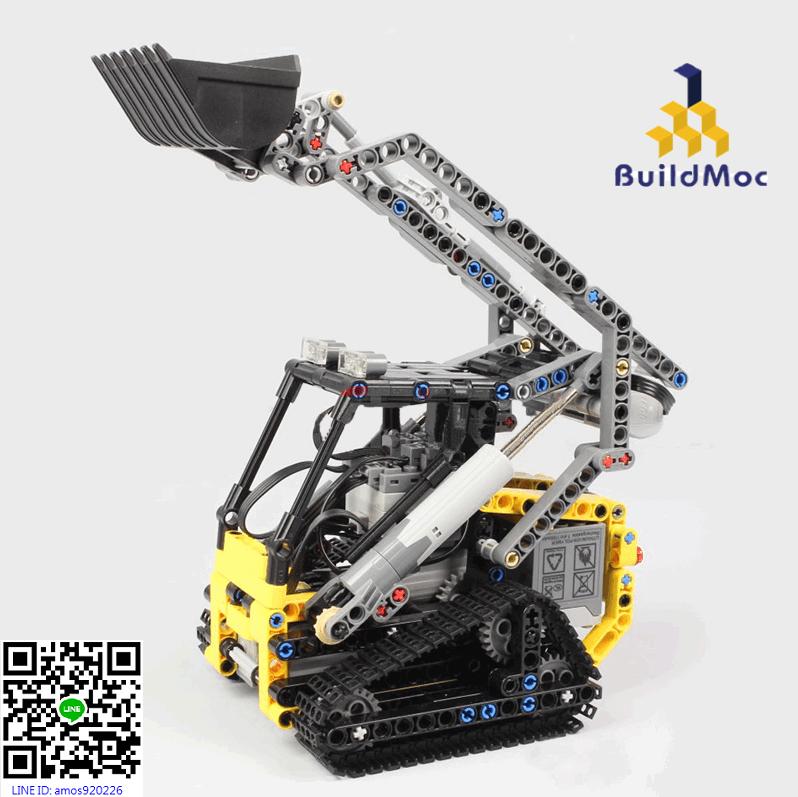 BuildMOC 遙控 小山貓 推土機 鏟車 兼容 樂高 科技系列MOC履帶裝載機 遙控車(非樂高LEGO)
