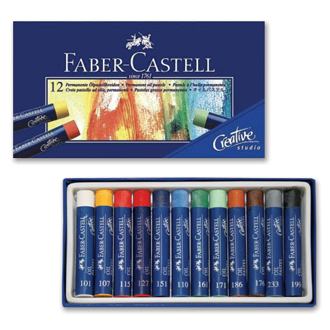 {樹山百貨} 德國 輝柏 Faber-Castell 創意工坊 12色油性粉彩條 127012
