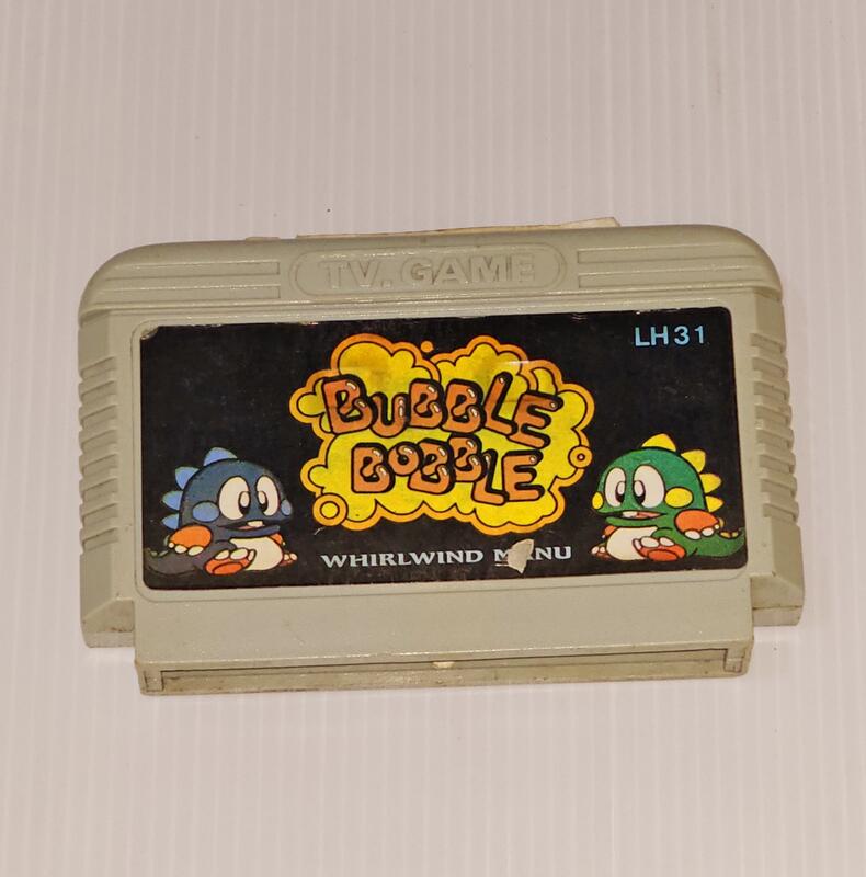 老舊電玩雜鋪...紅白機卡帶---Bubble Bobble  / 泡泡龍