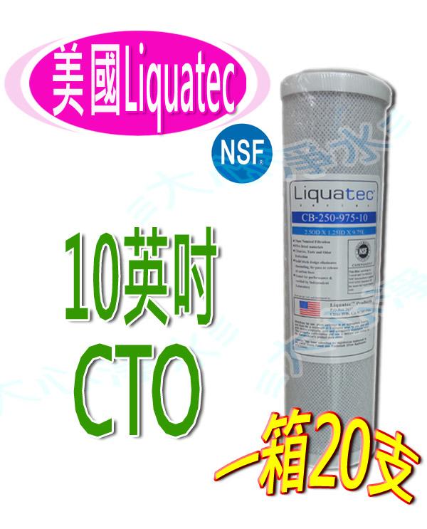 (大心淨水)【一箱20支】NSF認證 LIQUATEC 第三道塊狀活性碳CTO濾心RO/逆滲透/淨水器/過濾,特2160