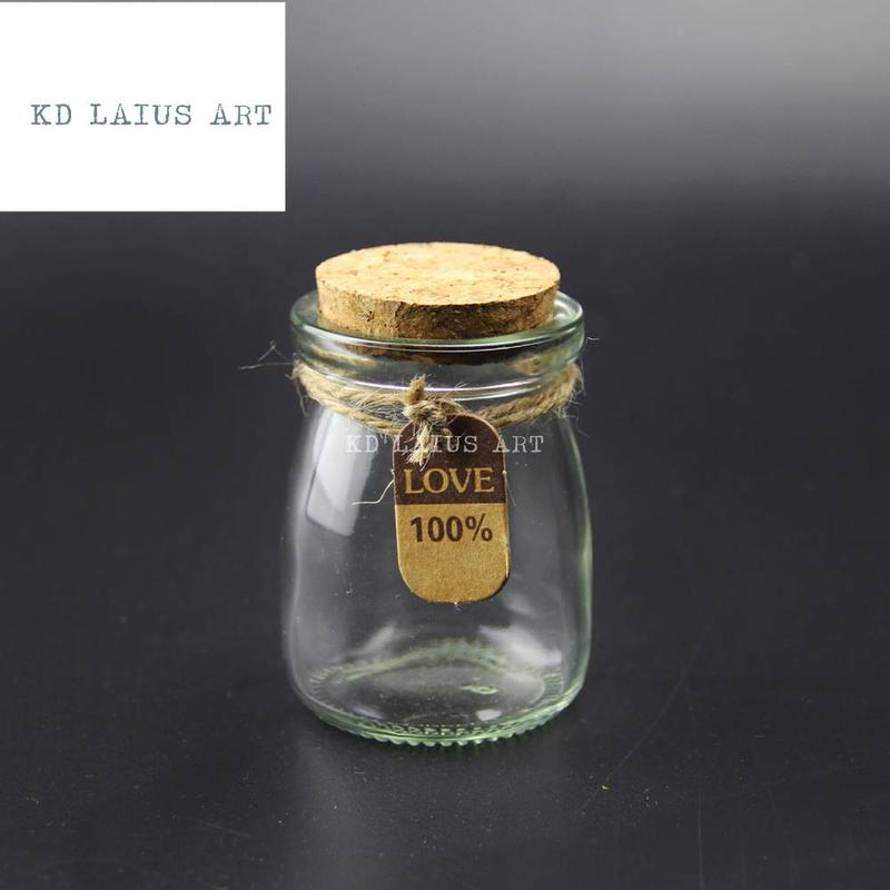 微景觀生態瓶 苔蘚 DIY 玻璃瓶 小布丁 軟木塞 100ml