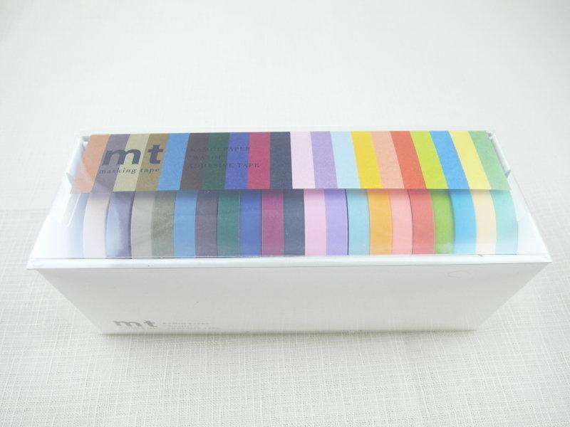 ~熊兒喵喵~盒裝細款20色紙膠帶  MT20P002 (20色入)  日本 和紙膠帶 便利貼 索引 貼
