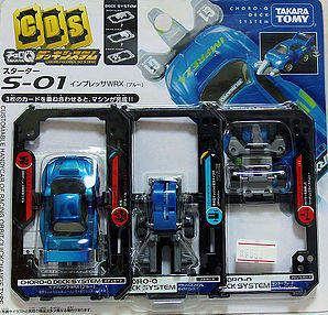 2007 TAKARA TOMY CHORO Q 阿Q迴力車卡牌系列CDS S-01 インプレッサWRX(藍)