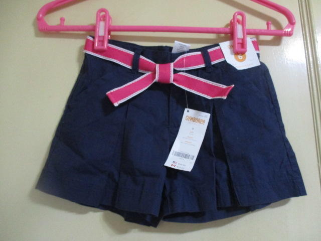 【童褲】全新 夏 粉紅色腰帶 -藍童褲 (腰約27長24.5公分) 
