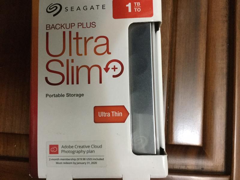 Seagate Backup Plus Ultra Slim 1TB 2.5吋 行動硬碟-白金