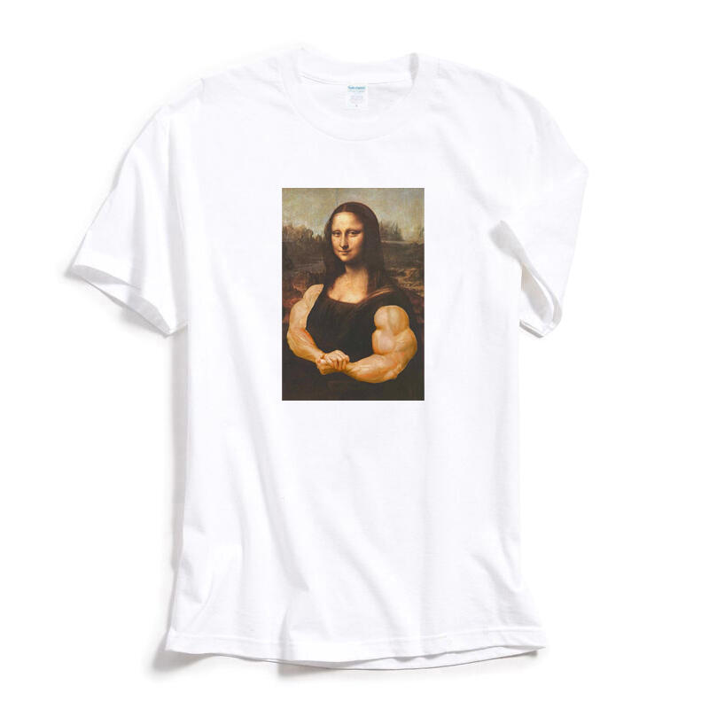 Mona Lisa Muscles Gym 短袖T恤 3色 油畫 健身 肌肉  蒙娜麗莎 印花潮T