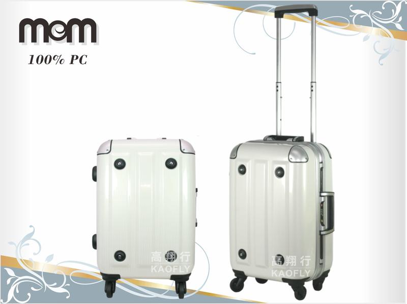 ~高首包包舖~【MOM JAPAN】18吋 行李箱 旅行箱 【PC材質、登機箱】MF-3008 方格白