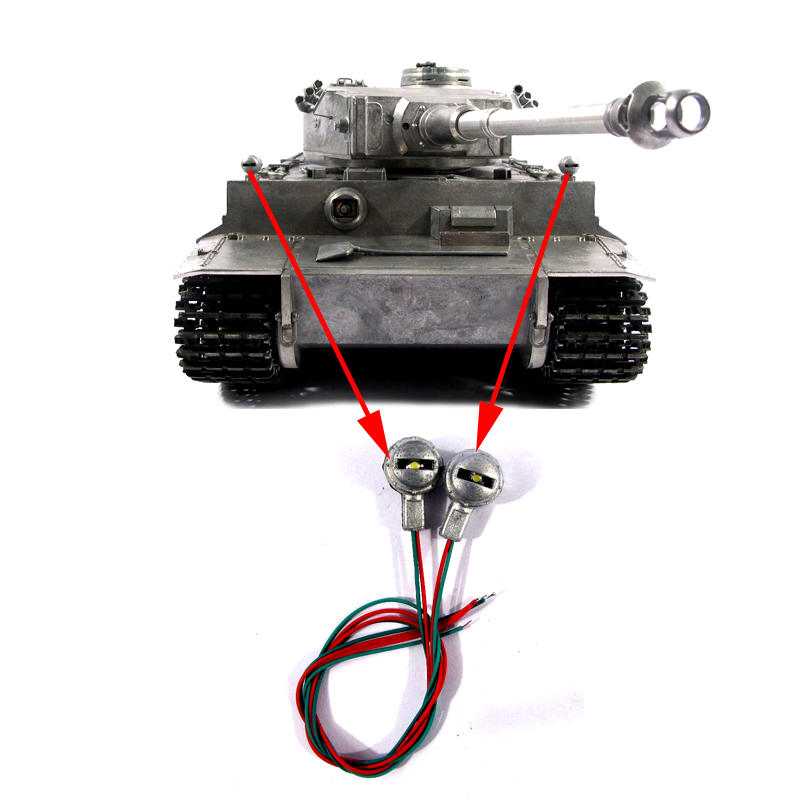 (缺貨中)MATO原廠1/16德國虎3818-1遙控坦克模型升級配件金屬前燈帶LED燈