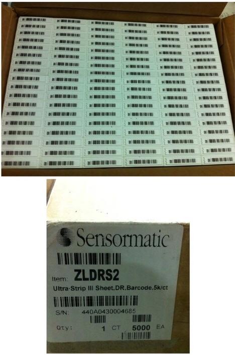 Sensormatic ZLDRS2 防盜貼 條碼貼 標籤貼