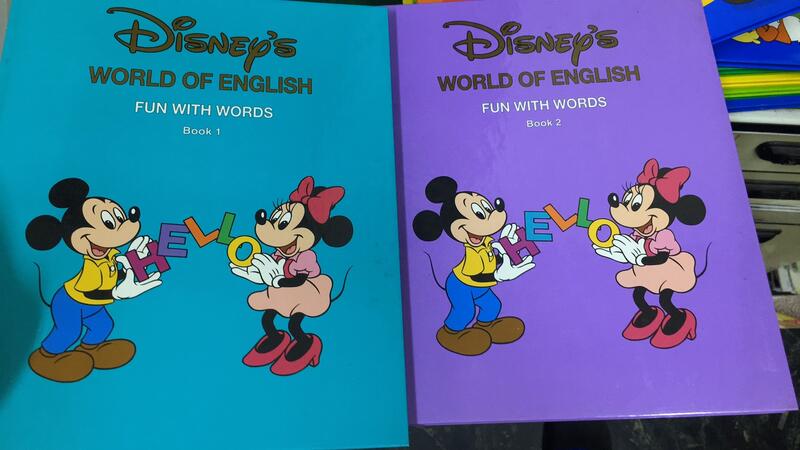 2本合售寰宇迪士尼美語Disney's World of english fun with words 1~2