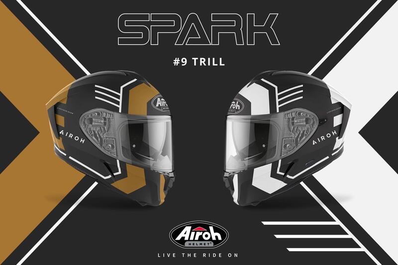 -開關倉庫- 現貨 AIROH SPARK #9 TRILL 全罩安全帽 新色登場 消光 黑金 黑白