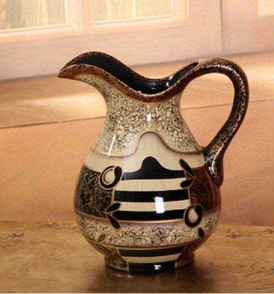 EZBUY-花狐狸家居 奢華裝飾品歐式擺件 新房婚慶客廳擺設 高檔陶瓷花瓶