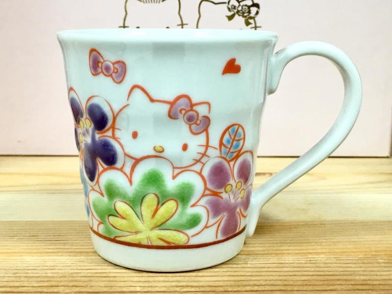 Hello Kitty 陶瓷馬克杯 (花花, 九谷燒)