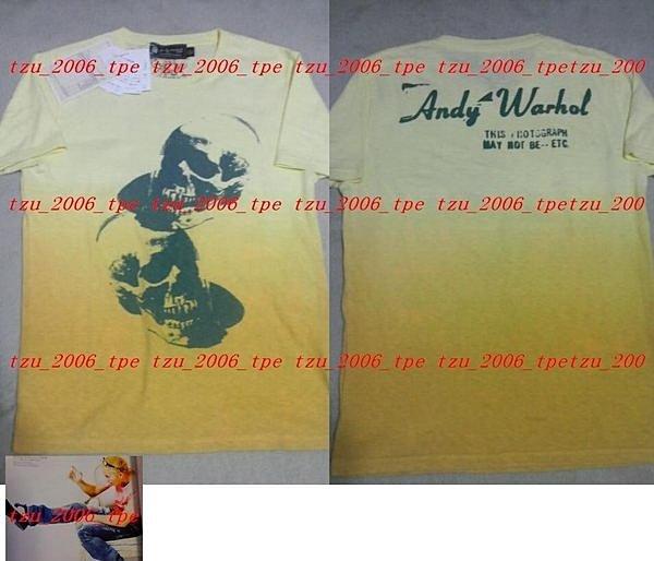 日本Andy Warhol by HYSTERIC GLAMOUR 黃色漸層 骷髏T S 市原隼人 看序文 另有日本代購