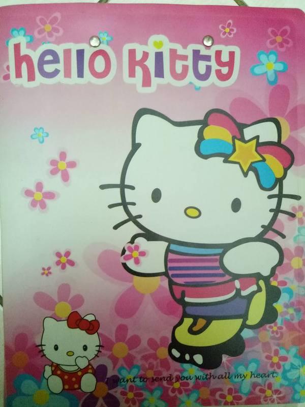 A4 資料夾 Hello Kitty 凱蒂貓 左上板夾 右中強力夾 資料簿 資料本 檔案夾 文件夾 透明片