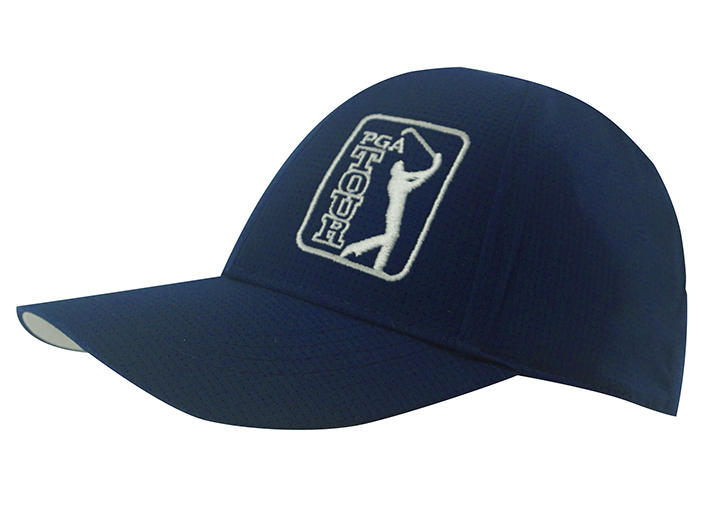 【青松高爾夫】PGA 雙色紗透氣帽夾帽(藍)PHE10165